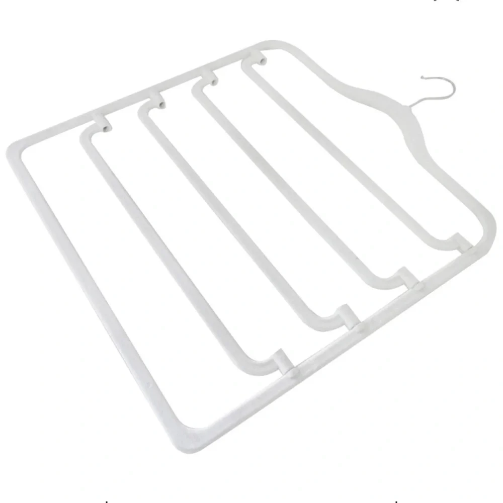 Flocked White No-Slip Flocked Pant Hanger
